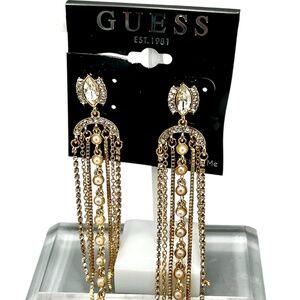 Guess Chain Drop Earrings NWT